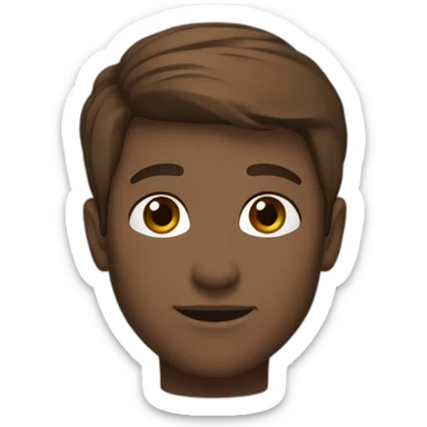 brown eyed with brown hair sticker