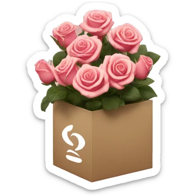 venus et fleur box of roses  sticker