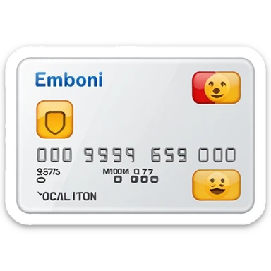 white debit card sticker