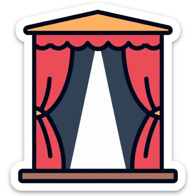 theater stage spotlight with beam of light sticker