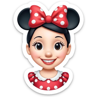 Minnie Mouse smiling sticker