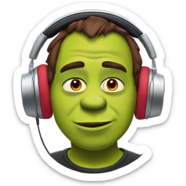 Shrak Listen Music in Dark-red Airpods sticker