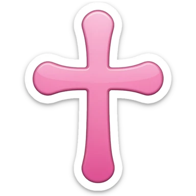 pink cross sticker