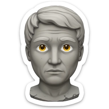 Statue of a man  sticker