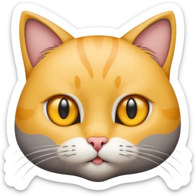 Un gato de color gris animado de cuerpo completo sticker