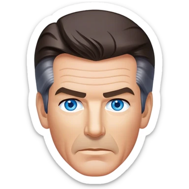 Pierce Brosnan with blue eyes sticker