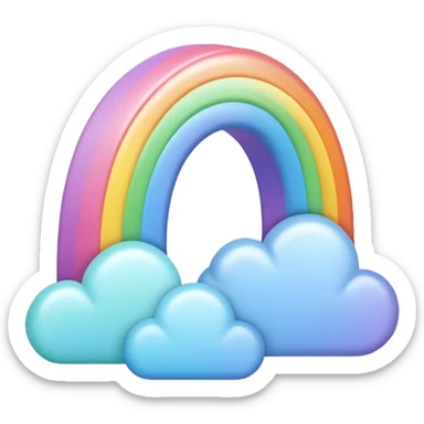 Girly Pastel rainbow sticker