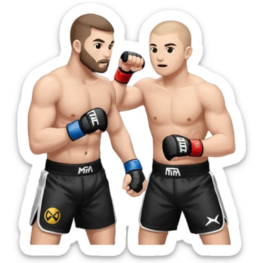Черные перчатки MMA sticker
