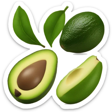 Aguacate tomando café  sticker