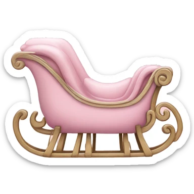 light pink sleigh sticker