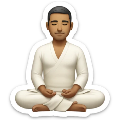  zen meditation position Latino dude sticker