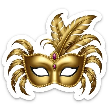 masquerade mask sticker