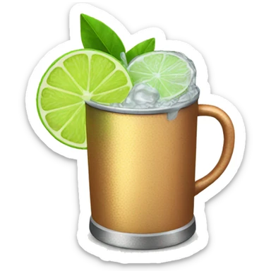 Lime drinking Moscow mule sticker