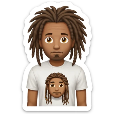 man with dreadlocks sticker