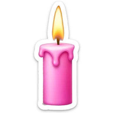 Pink candle sticker