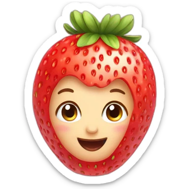 Baby strawberry sticker
