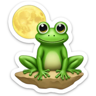 Grenouille sur la lune sticker