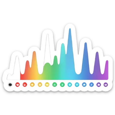 full black audio spectrum, the spectrum is white sticker