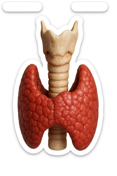 tiroide umana anatomica iperrealistica in 3d sticker