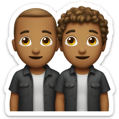 2 boys saying the word saturday sticker