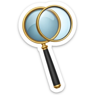 black Magnifying glass emoji sticker