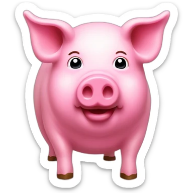 Pink pig bitcoin sticker