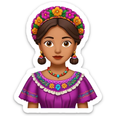 1900's mexican female sticker