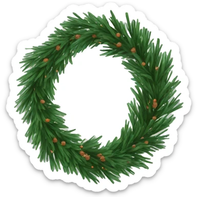 Pine garland sticker