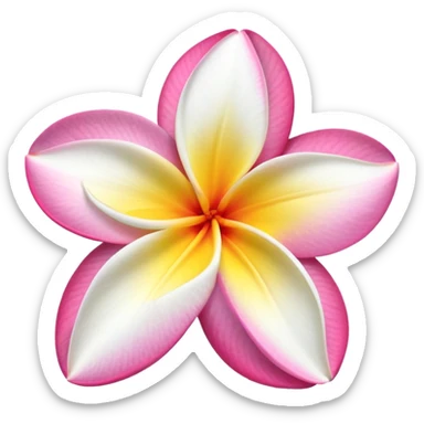 plumeria without yellow center sticker