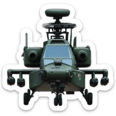 apache helicopter sticker