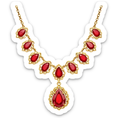 Necklace red sticker