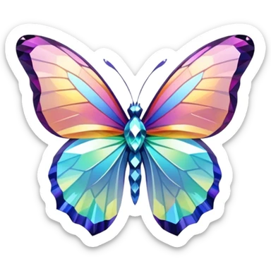 butterfly shaped 56-carat iridescent diamond sticker