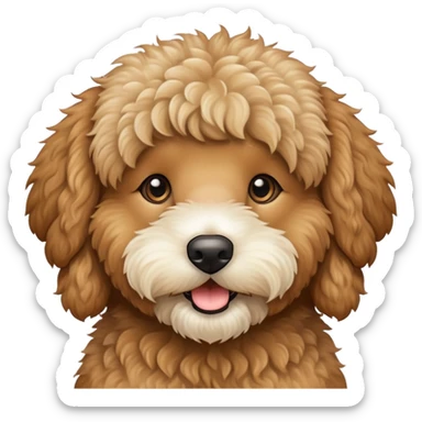 Golden doodle named teddy sticker