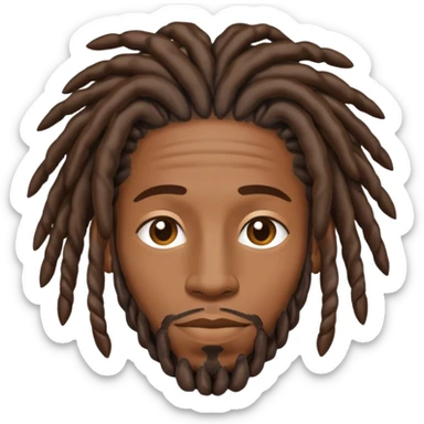 Black man with locs idk emoji  sticker