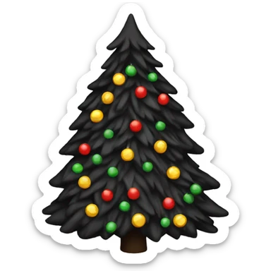 Black Christmas tree sticker