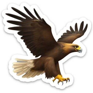 cool flying golden eagle sticker