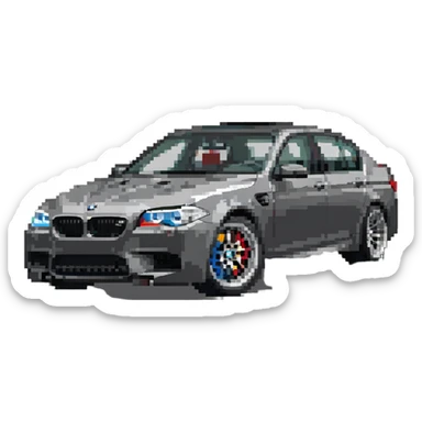 BMW M5 performance sedan sticker