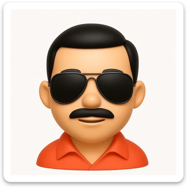 Convert this photo into a 3D emoji in Apple style, smooth and glossy with minimal details, on a white background. sticker