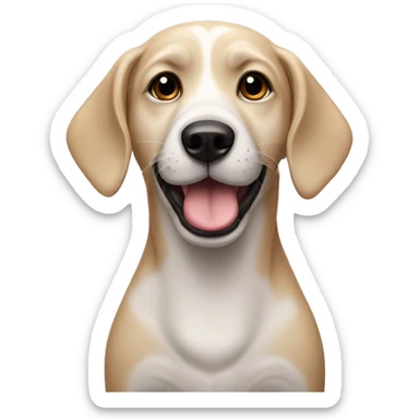 Perro con lengua fuera sticker