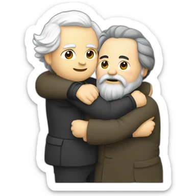 lihongzhi hug karl.marx sticker