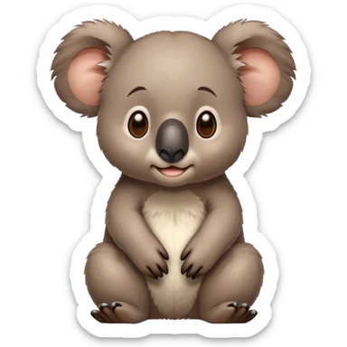confused cartoon koala sticker