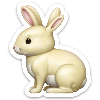 white chocolate bunny sticker