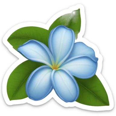 Blue frangipani  sticker