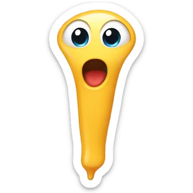 Yellow emoji sticking younger out drooling sticker