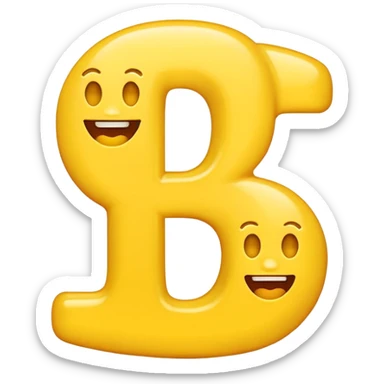 make the letter b with multipbel sepperate laughing emojis sticker