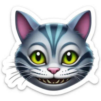 Cheshire-cat sticker