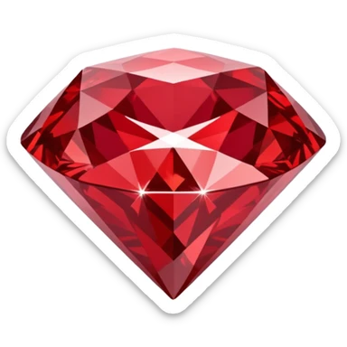 red glitter diamond sticker