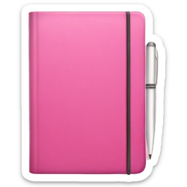 Pink notebook sticker