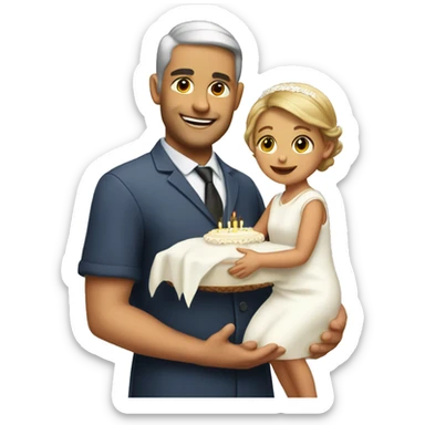 Christening happy birthday, dear sticker