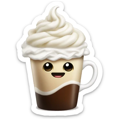 Coffee with whipped cream  sticker